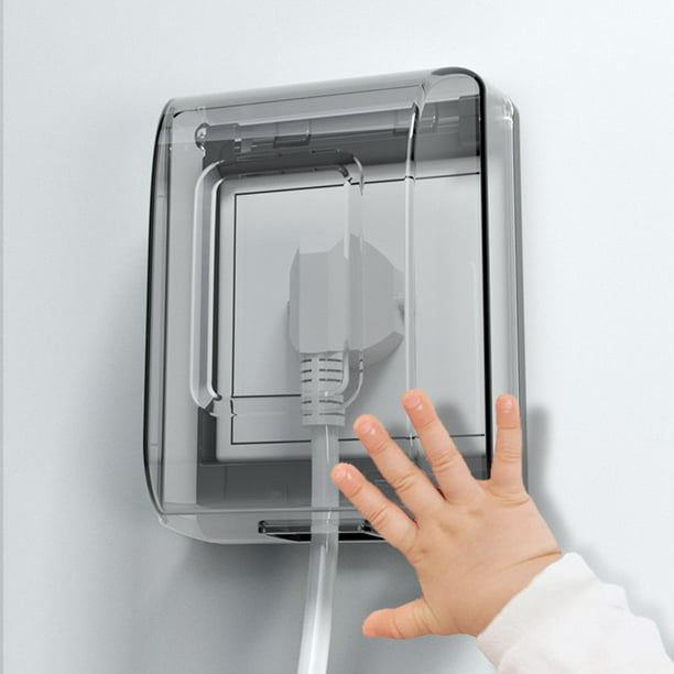 Comprar Cubierta de protección del interruptor del baño, caja impermeable  para enchufe de pared, placa transparente, Protector de cubierta de caja de  enchufe para exteriores