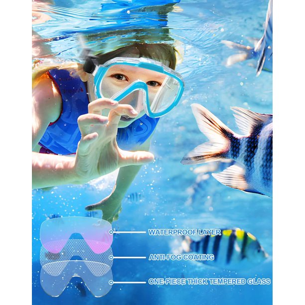 2 gafas de natación para buceo, máscara de natación, gafas de natación  subacuáticas, gafas de nariz para adultos y jóvenes