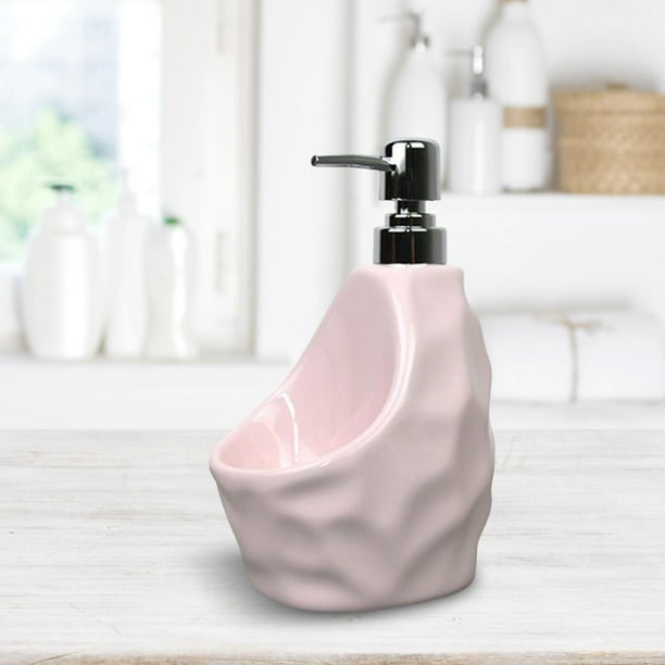 Dispensador jabón baño rosa 350ml Zenia