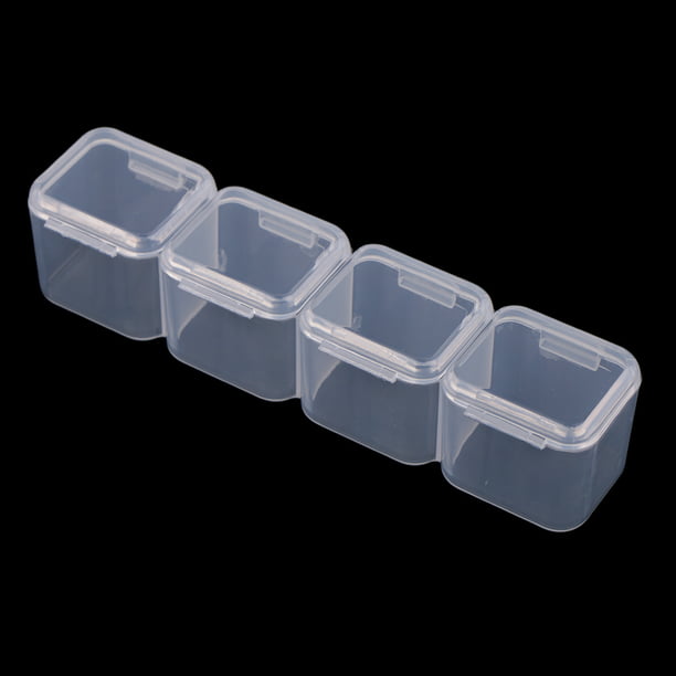 Comprar Caja de almacenamiento de plástico con 24 rejillas, práctico  compartimento, joyería, pendientes, cuentas, tornillos, soporte, contenedor  organizador de exhibición