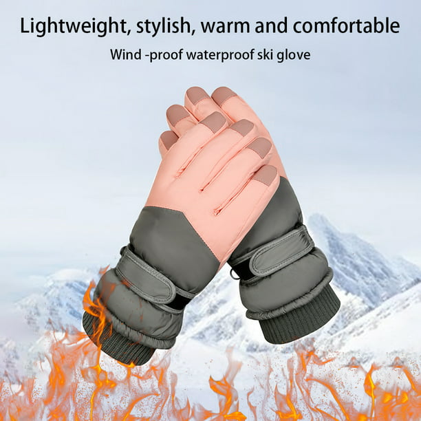 Sonducket 1 par de guantes de punto bordados para mujer invierno otoño  deportes al aire libre patinaje esquí ciclismo montar mitones mujer Type2  NO2 Sonducket