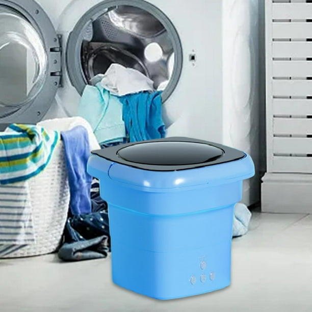 Mini lavadora plegable Mini lavadora de ropa Fácil de llevar Cesta de  drenaje desmontable 36W Lavadora de cubo pequeño para RV Lavandería Camping  azul Sunnimix Lavadora portátil