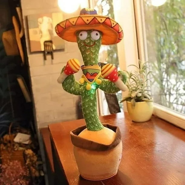 Juguete de cactus bailarín que habla con luces, juguete que imita el cactus  bailarín, repite lo que dices, juguete para la educación temprana de los