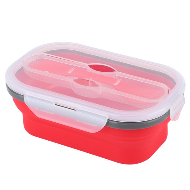 U Chef Lonchera tipo bento con 3 espacios de silicona para comida