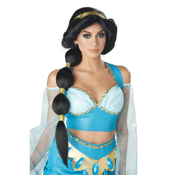 Accesorio Premium De Disfraz California Costumes Collections Peluca  Princessa Jasmine-Disney De Adulto Color Negro
