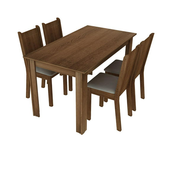 juego de comedor rosie madesa mesa tapa de madera con 4 sillas madesa xb044705zxt