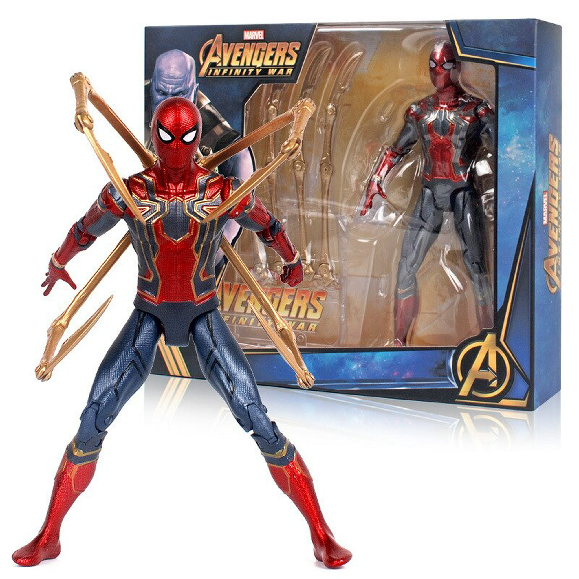 Genuino 17 CM Marvel Avengers Endgame Superhéroes Iron Man Black Panther  SpiderMan Capitán América Figura de acción Modelo Juguetes para niños