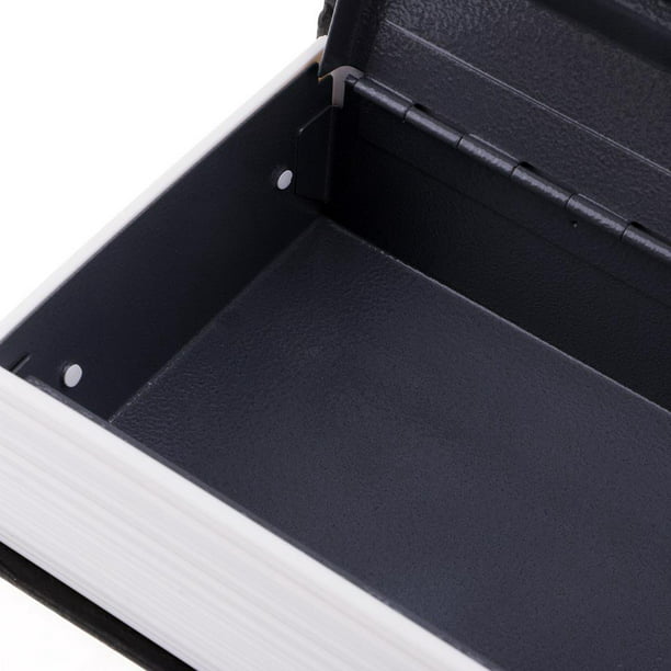 para Libros para Libros Forma de Libro Caja de Efectivo Lugar para Dinero  Compartimiento Negro Baoblaze Libro seguro con cerradura pequeña