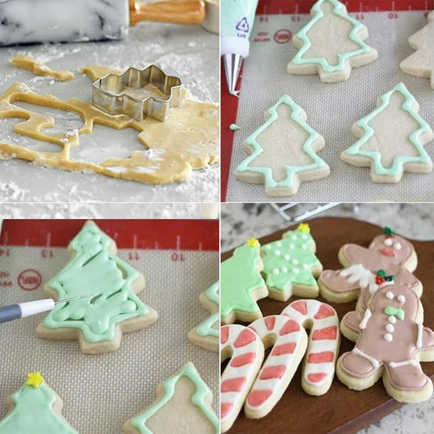 Matsuzay Paquete de 5 moldes para repujado de galletas navideñas