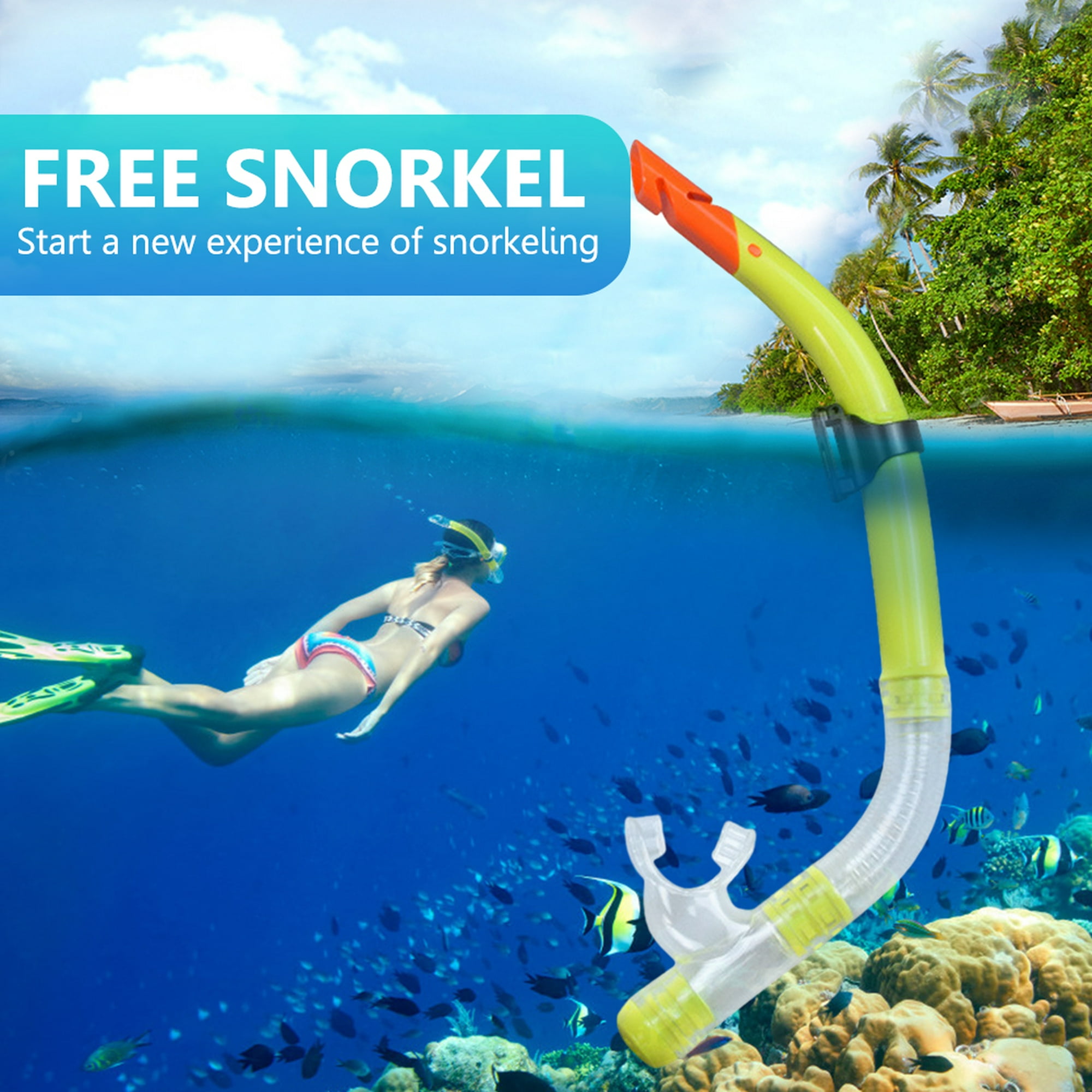 Comodidad profesional para principiantes Natación Buceo Tubo de respiración  Snorkel Silicona seca Snorkel Piscina de mar Accesorio de buceo Ns2