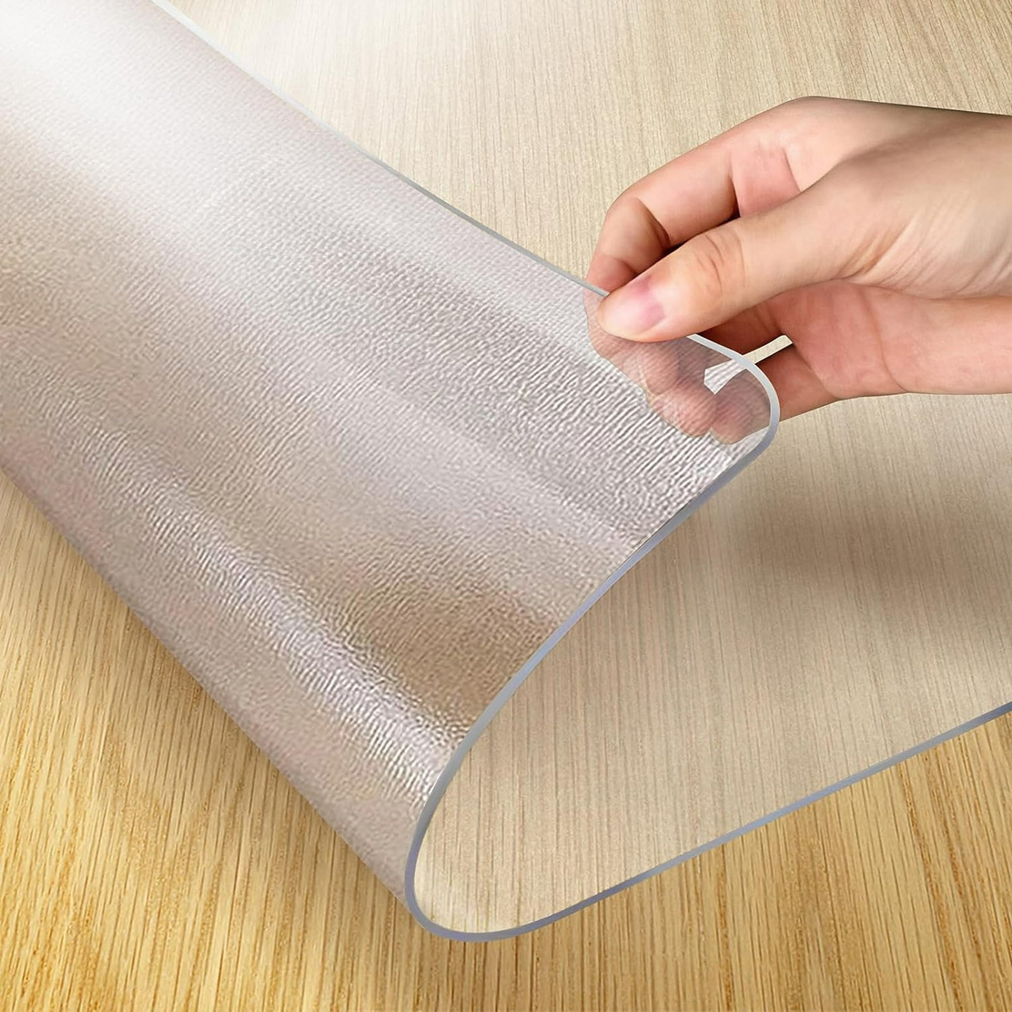  FLAVYO Mantel de plástico transparente, PVC transparente de  0.079 pulgadas de grosor, mantel transparente sin olor esmerilado, película  protectora de mesa de plástico esmerilado para cocina, mesa de café (28 x
