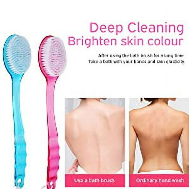 Cepillo de ducha de baño de plástico de mango largo Scrubber Cepillo de  limpieza de piel Cuerpo para accesorios de baño Herramienta de limpieza