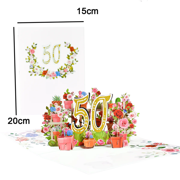 50 cumpleaños. Mujeres de 50 años, damas | Tarjetas de felicitación