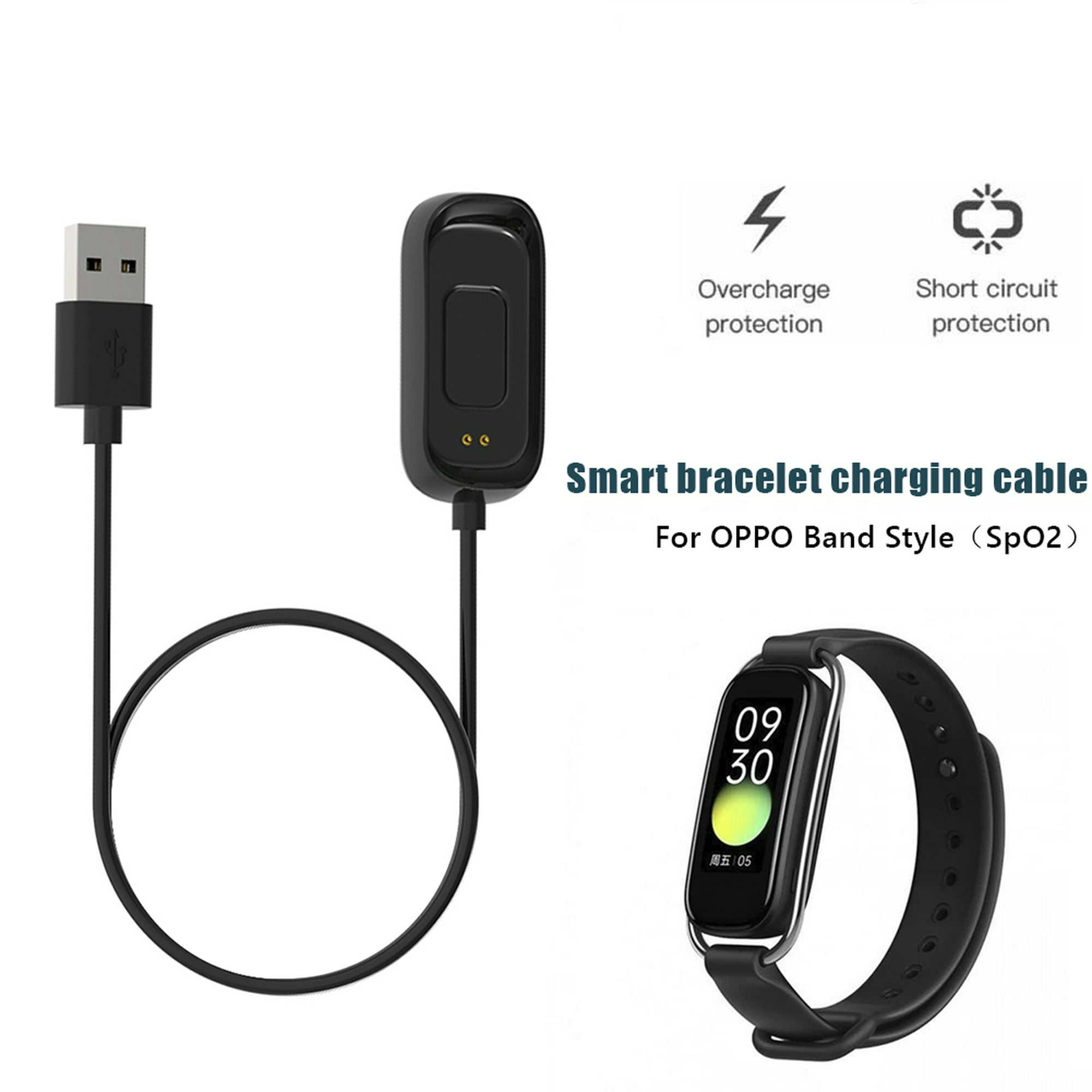 Cargador de reloj inteligente para reloj deportivo Oppo Band Style SpO2,  cargador de pulsera de ejercicio inteligente, repuesto de cable de cargador