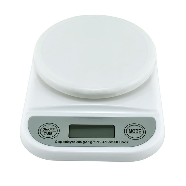 Tradineur - Bascula digital Slim para cocina - Max 5 kg - Pantalla