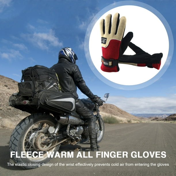1 par de guantes de cuero de invierno para motocicleta, guantes impermeables  para hombre con pantall Likrtyny Para estrenar