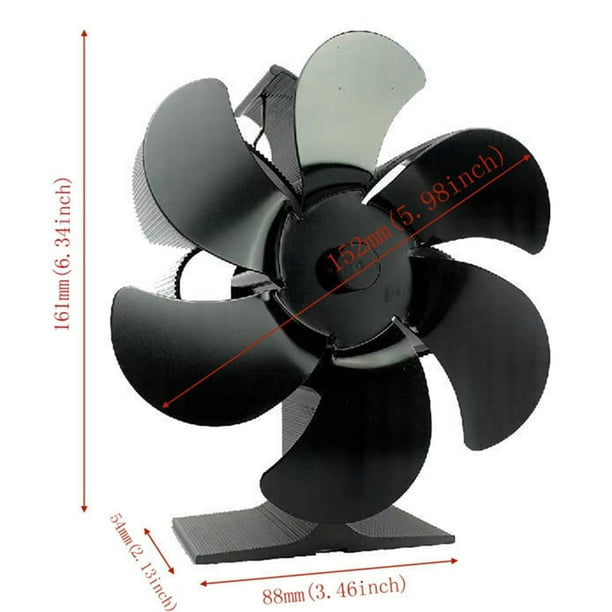 Ventilador de estufa con energía térmica: funcionamiento silencioso 6 para  leña / quemador de leña / Macarena Ventilador de chimenea
