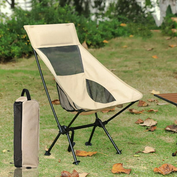 Silla plegable ligera para acampar en el jardín, senderismo, pesca, asiento  para interiores y exteri Zulema Silla plegable de camping