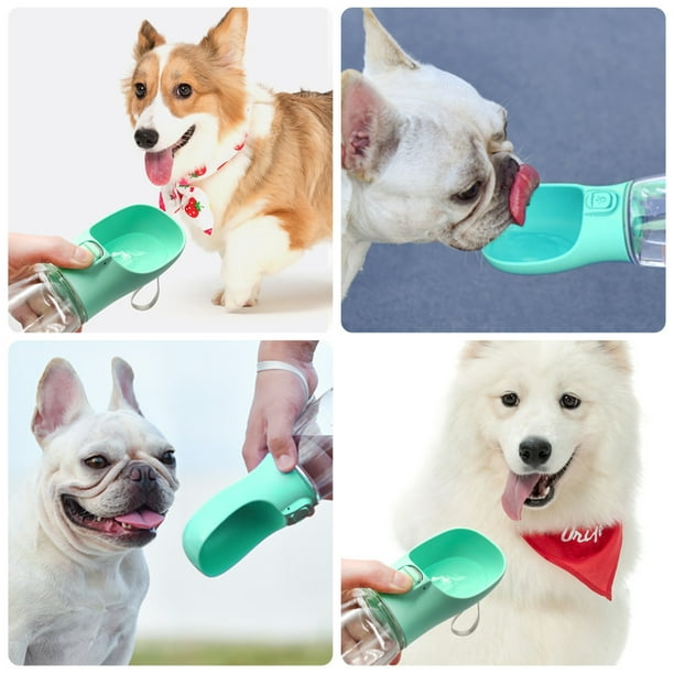 Bebedero para perros de 300 ml, producto para exteriores de plástico  portátil no tóxico para mascota Likrtyny