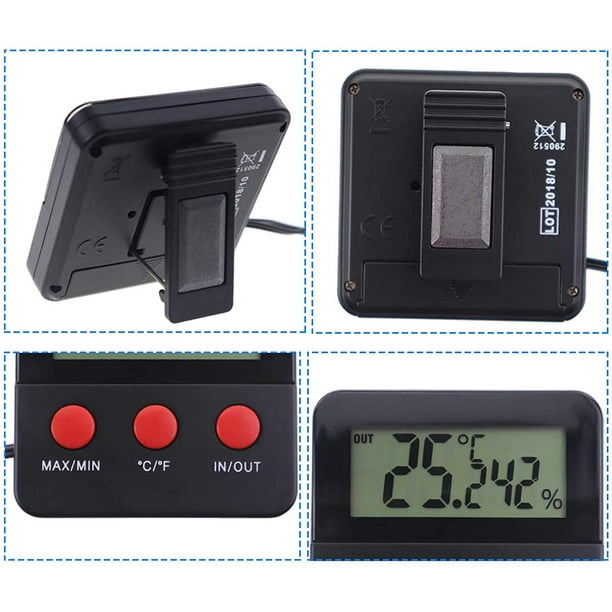 Comprar Reloj digital para baño Medidor de temperatura y humedad  impermeable Termómetro Higrómetro Pantalla LCD