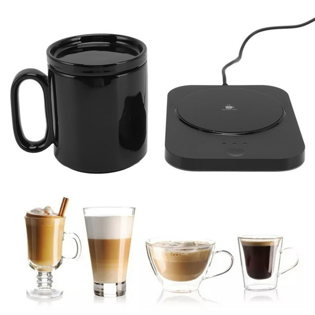 Calentador de tazas de café para oficina en casa, almohadilla de  calentamiento de agua de té con leche, taza termostática impermeable de  apagado