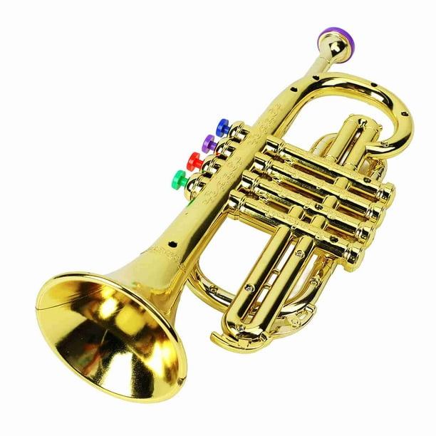 Juguete de trompeta para niños plástico 4 llaves de colores juguete de trompeta  para niños para fiesta ANGGREK Otros