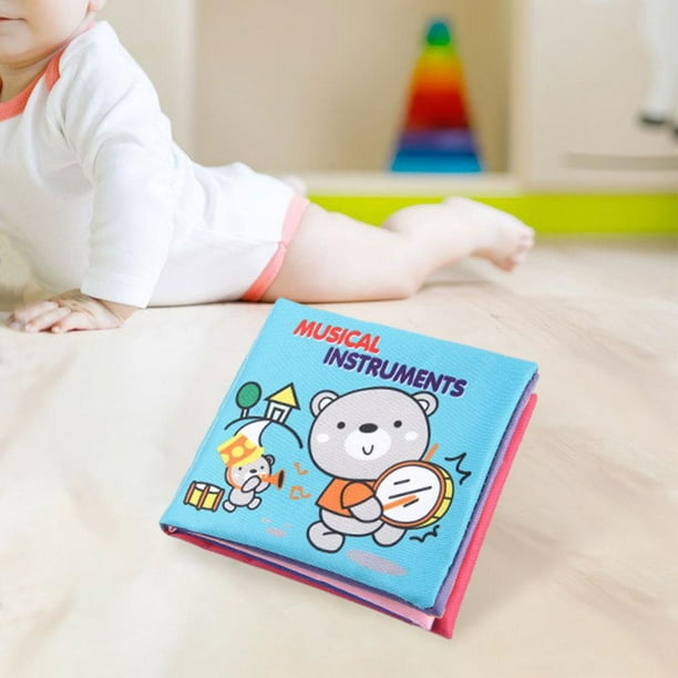 Libros para bebés, primeros libros , libro de juguete sensorial,  aprendizaje , interactivo, suave instrumento musical Zulema libros blandos