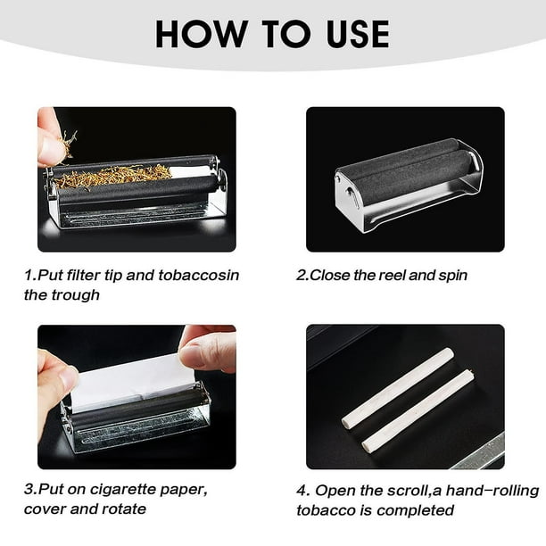 Maquina manual de liar cigarros liadora de tabaco aleacion de zinc :  : Salud y cuidado personal