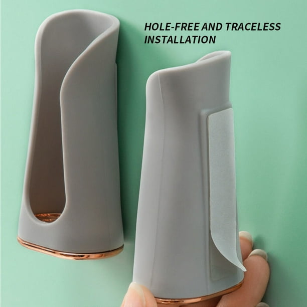 Soporte de cepillo de dientes eléctrico de silicona montado en pared  soporte de almacenamiento sin rastros