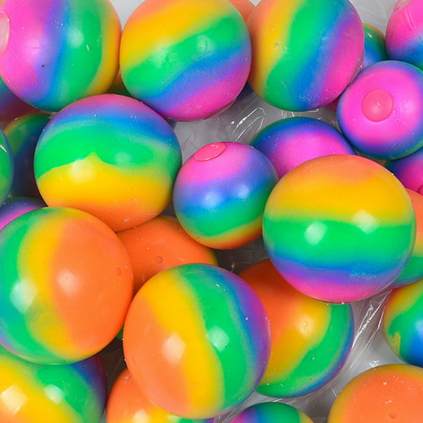  Bola antiestrés de arcoíris, bola para alivio del estrés con  cuentas de ADN coloridas en el interior, bola antiestrés para adultos,  Blanco : Juguetes y Juegos