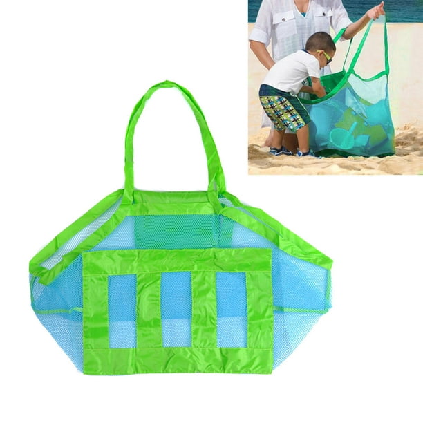 fiezkaa Bolsa de malla extra grande para piscina de playa para familia, a  prueba de arena con cremallera