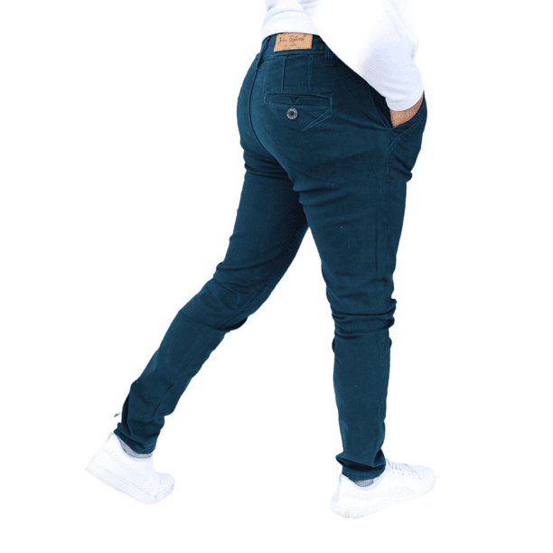 Pantalón de mezclilla stretch John Silver Corte skinny Color azul claro  blinch