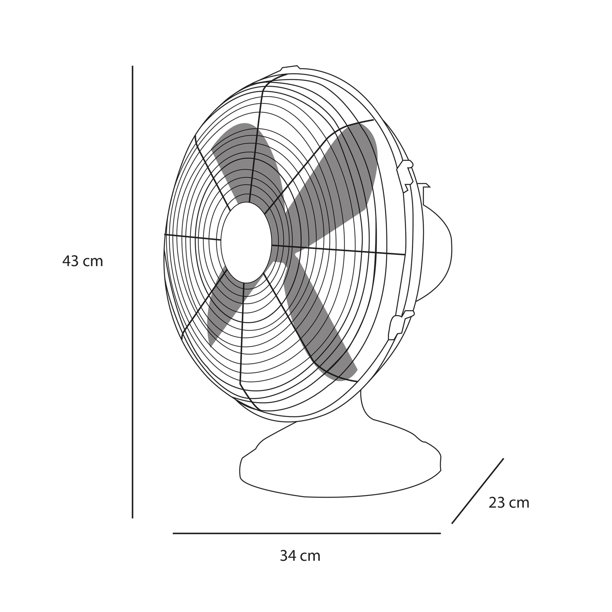 Ventilador diseño Retro de mesa 12' Modelo VMRK1202