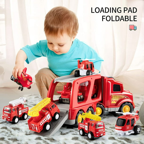 Juguetes para niños de 3 4 5 6 7 años - Vehículos de construcción  Transporte Camión Transportador Juguete Niños Juguetes Camión para niños  pequeños Niñas, Regalos de cumpleaños de Navidad para niños