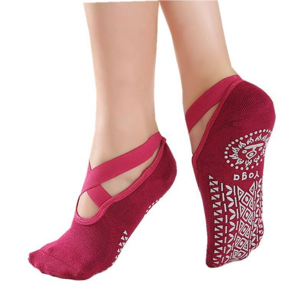 EVERSO pack 2 Pares Calcetines Antideslizantes Yoga Pilates Mujer