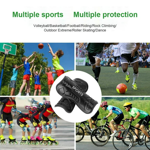 4 pares de espinilleras de fútbol para niños y adultos, espinilleras para  niños y niñas para juegos de fútbol, protección antideslizante para piernas