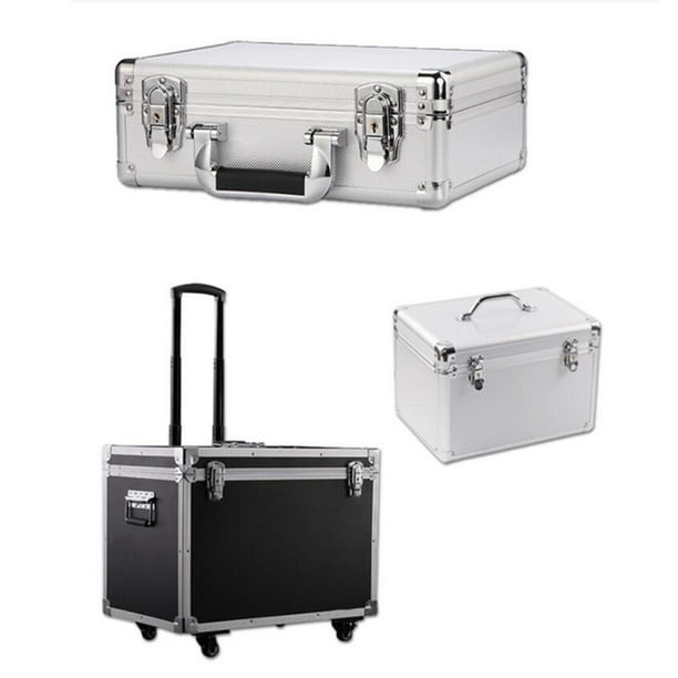 Maletín de aluminio, caja de almacenamiento de aluminio, maletín de  computadora hombres y mujeres con cerradura caja de herramientas de  hardware caja