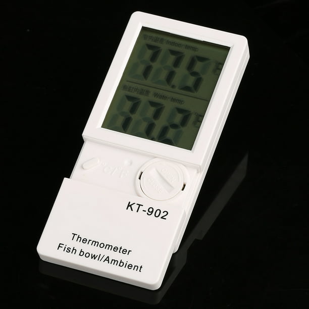 Termómetro digital LCD para interior y acuario, termómetro con pantalla de  temperatura dual Ticfox