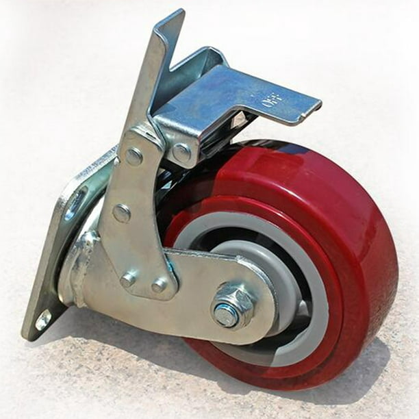  HOWDIA Ruedas giratorias de goma de una sola rueda de 1 pulgada  de diámetro para muebles, ruedas pequeñas con rodamiento de bolas base,  rodillos transportadores, paquete de 8 : Industrial y Científico