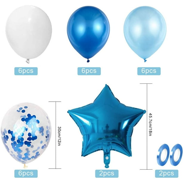 Globos, 11 globos de aluminio para niños de 3 años para decoración de  fiesta de cumpleaños de 3 años, globos de confeti para niños de 3 años (3º