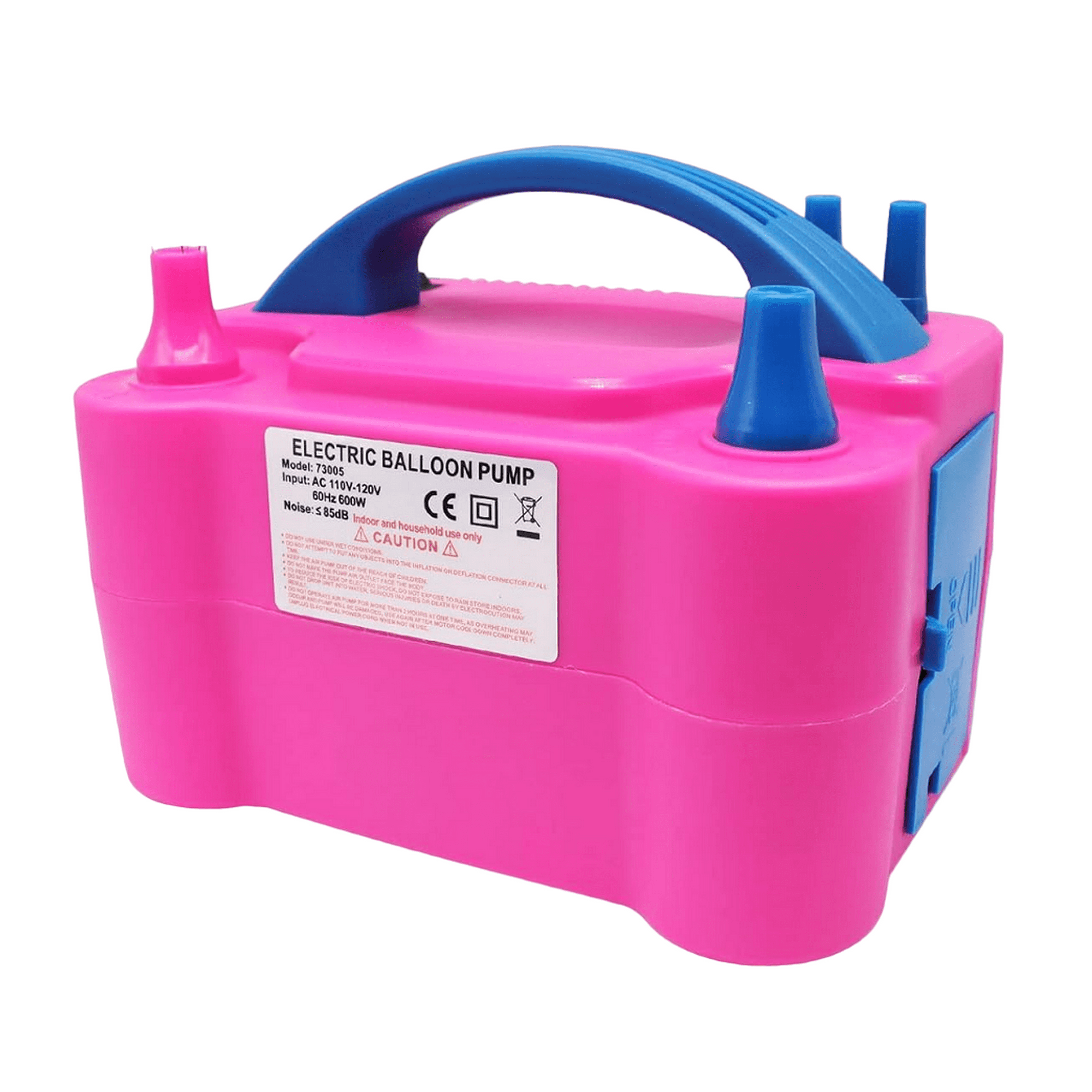 Maquina Para Inflar Globos Belug Color Rosa Con Blanco Eléctrica Portátil