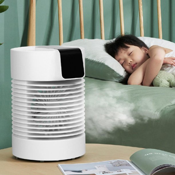 Aire acondicionado portátil – Divertido mini ventilador de aire  acondicionado de agua, bonito ventilador USB de escritorio con  humidificador ideal