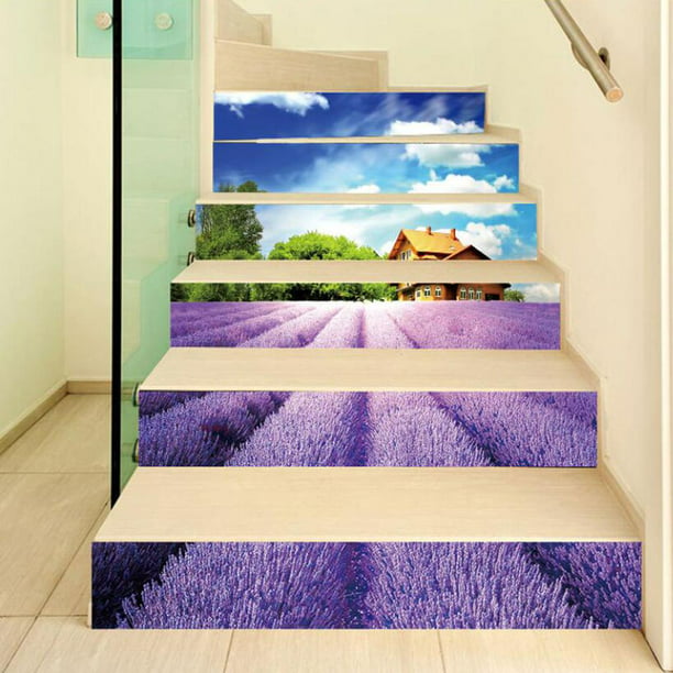 Calcomanías De Pared Escaleras Escaleras Vinilos Decorativos De Pared  Vinilos Para El Dormitorio 1 BLESIY Calcomanías de escaleras en 3D