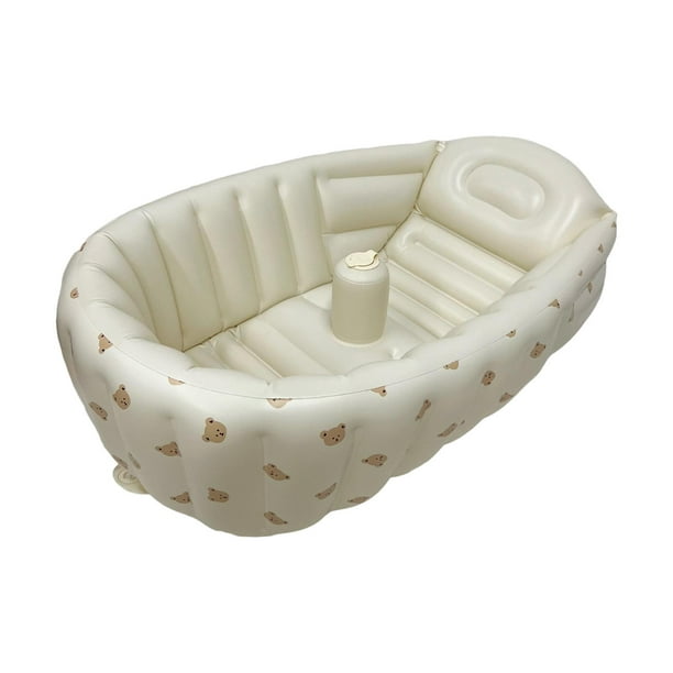  relaxing baby Bañera inflable para bebé, asiento de bañera de  bebé recién nacido para bebé, piscina antideslizante para sentarse, ducha  portátil para niños pequeños, bañera de viaje plegable con juguete de