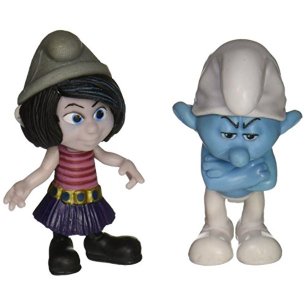 Smurfs Movie Clumsy Smurfette Papa And Brainy Collectibles Figura Paquete De 4 The Smurfs 3989