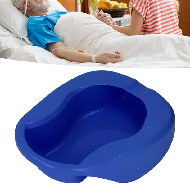 Orinal de enfermería, orinal resistente, orinal con tapa, para ancianos,  adultos, atados a cama, azul oscuro