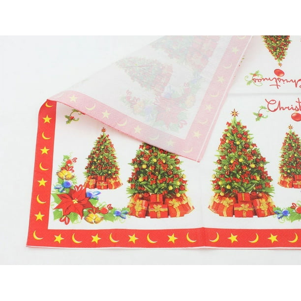 Tradineur - Pack de 20 servilletas navideñas de papel decoradas, fiestas,  celebraciones, decoración de Navidad, 33 x 33 cm, dise