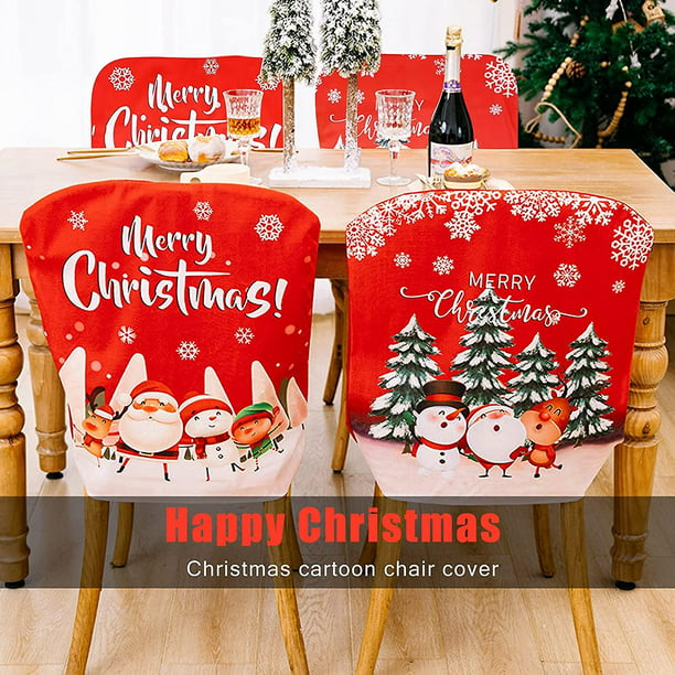 Baño volatilidad Mismo Fundas navideñas para sillas Fundas para sillas temáticas de Navidad  Decoración de mesa para cenas p Kuyhfg Bienvenido a Kuyhfg | Walmart en  línea