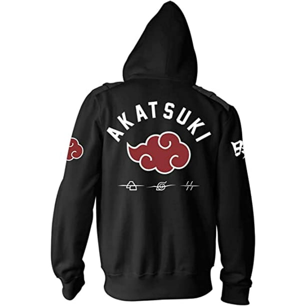 Sudadera con capucha de Naruto Akatsuki para mujer, ropa de calle con  estampado de símbolos de