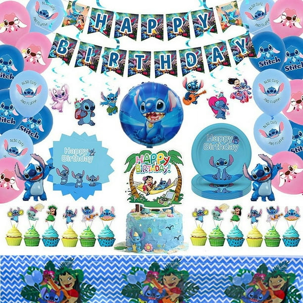 Lilo Stitch Decoraciones de cumpleaños Vajilla desechable Set